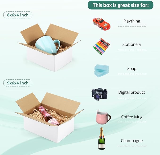 Eupako 30 Pack Small Shipping Boxes Assorted Sizes, Cardboard Boxes - Image 3