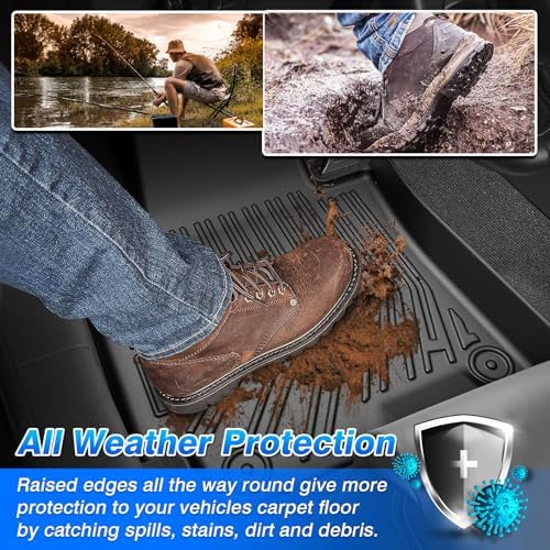 Elantra Floor Mats - Car Mats for Hyundai Elantra 2011-2016, All Weather Floor Mats and Cargo Liner for Elantra Accessories, Heavy Duty Rubber Mats, Car Accessories - Image 4