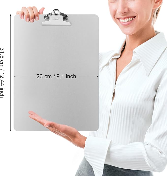 ZCZN Metal Clipboard, 12 Pack Heavy Duty Aluminum Clipboards 12 x 9 Inches - Image 2
