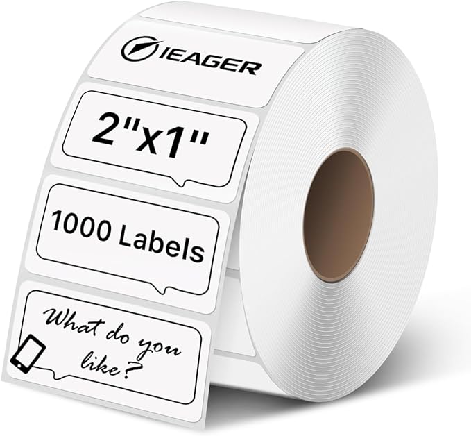 iEager 2x1 Inch Thermal Labels, Durable Shipping Label Printer Sticker by iEager