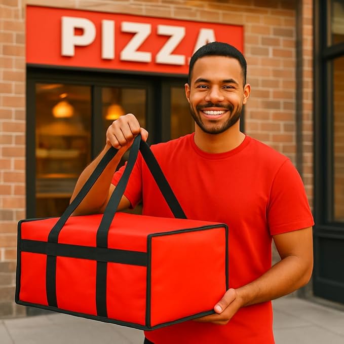Bodaon Insulated Food Delivery Bag 16" x 16" x 6" – Compact Pizza Bag Holds Up - Image 7