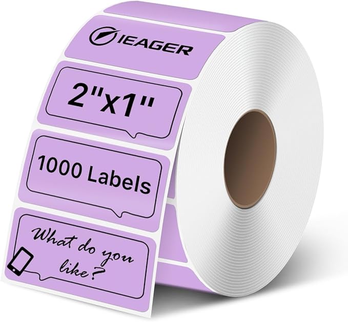 iEager 2x1 Inch Thermal Labels, Durable Shipping Label Printer Sticker by iEager