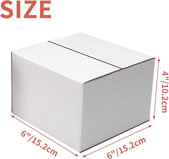 25 Packs Small Shipping Boxes 6x6x4 Inches - Image 2