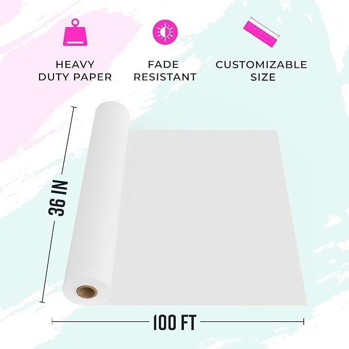 Bryco Goods White Kraft Paper Roll - Image 3