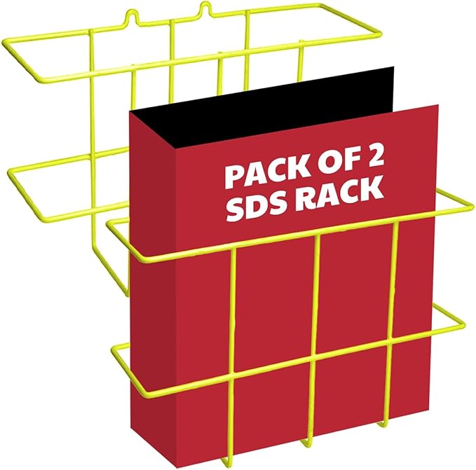 Performore 2 Pack Binder Display Rack, SDS/MSDS Wire Wall Mount Rack by RingBinder