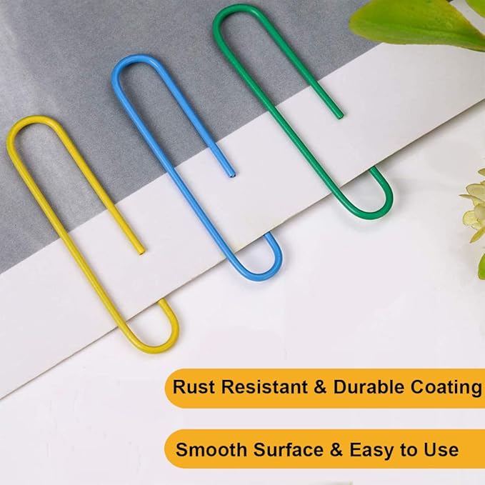 Paper Clips?100PCS Paper Clips Large 2 Inch, Durable & Rust Resistant Colored - Image 2