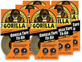 Gorilla Tape, Mini Duct Tape to-Go, 1" x 10 yd Travel Size, Black, (Pack of 6) by Gorilla