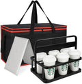 Cooler Insulated Food Delivery Bag & Drink Carrier by Bodaon