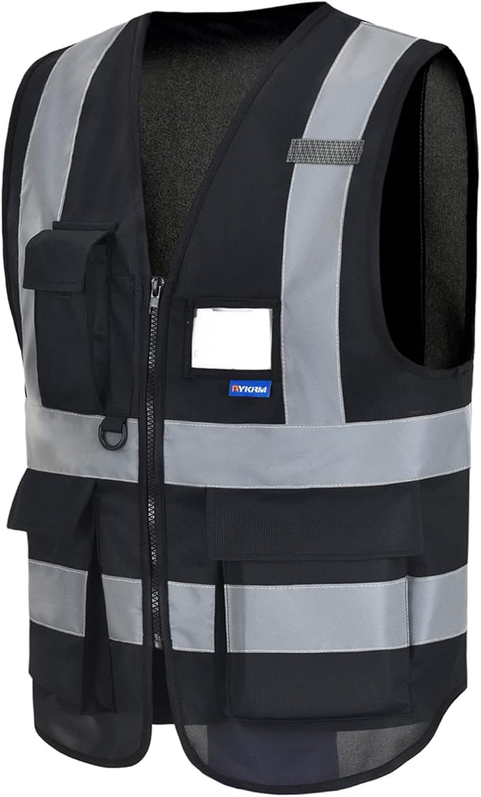 A-SAFETY 7 Pockets Hi Viz Zipper Front Working Safety Vest - Image 6