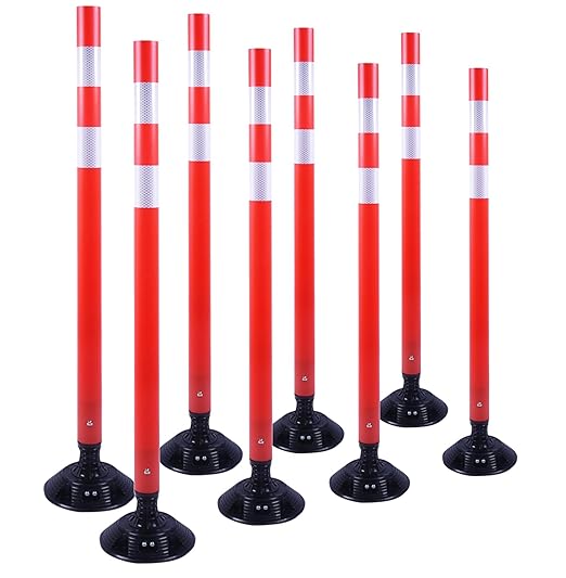 BESEA 8PCS 48" Traffic Delineator Posts by BeSea