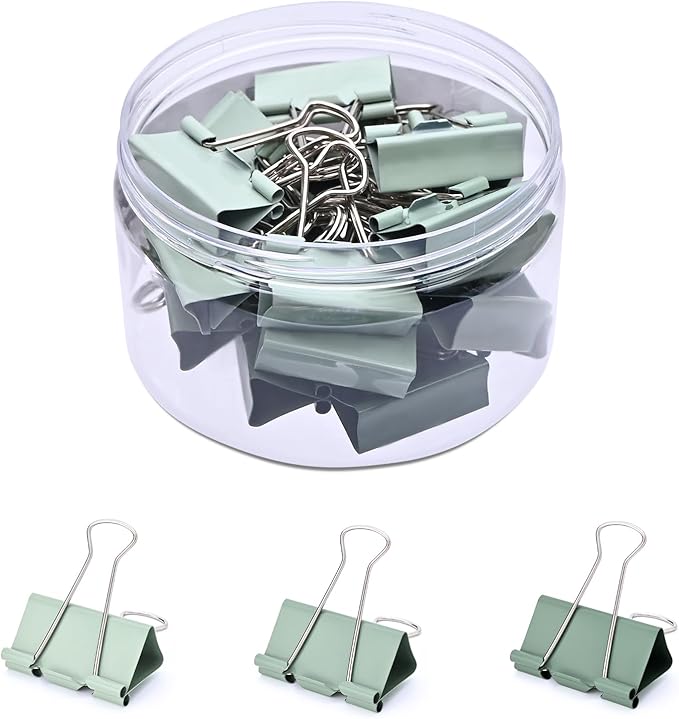 Temiary Aesthetic Binder Clips, Binding Paperwork Clamps by Temiary