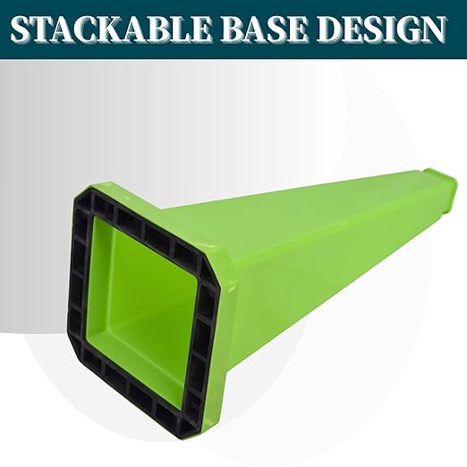 BESEA 3 Pack 28" Bright Green Traffic Safety Cones - Image 6