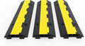 3 Pack 2-Channel 11, 000 lbs per Axle Capacity Rubber Cable Protector Ramp – by TROPOW