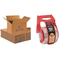 BOX USA Moving Boxes Medium 18"L x 14"W x 12"H 10-Pack & Heavy Duty 2in x 25yd by BOXUSA