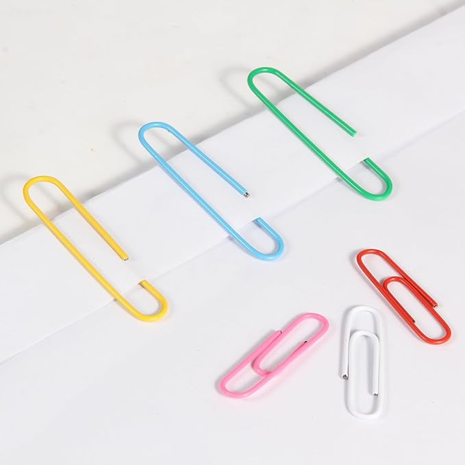 Multicolor Jumbo Paper Clips, 1.3 Inch & 2 Inch, School & Home Document - Image 3