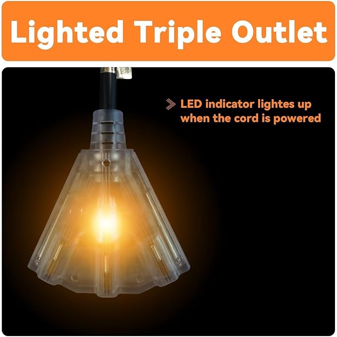 EP 50 Ft Lighted Outdoor Extension Cord - Image 4