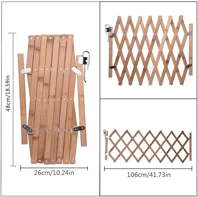 43-inch Wide 18-inch Tall Dog Gate Wood Pet Gate - Image 8