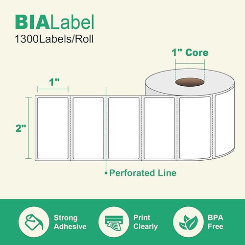 12 Rolls 2" X 1" Thermal Labels, 1300/Roll - Image 2