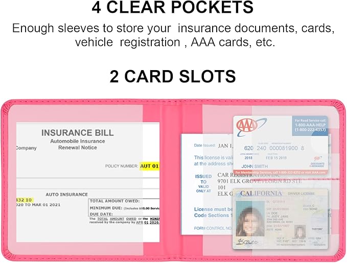Cacturism Car Registration and Insurance Holder, Vehicle Glove Box Car - Image 3
