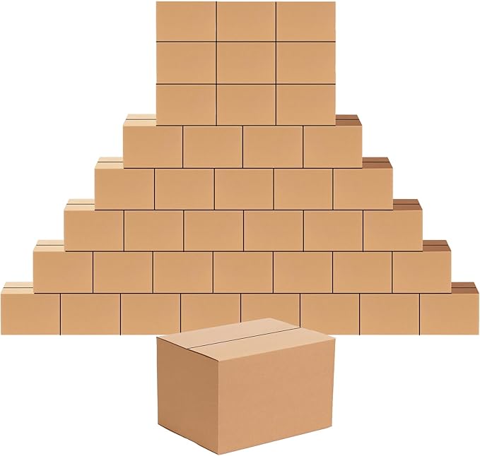 Edenseelake 40 Pack 8x6x6 inches Shipping Boxes Corrugated Cardboard Boxes by Edenseelake