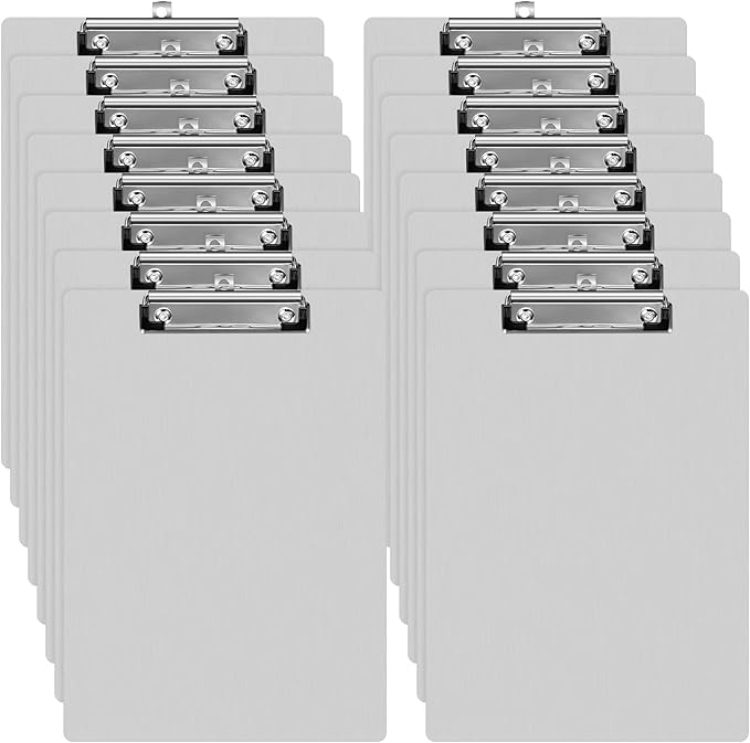 Epakh 16 Pieces Clipboard Bulks Metal Clipboard Aluminum Office Low Profile by Epakh