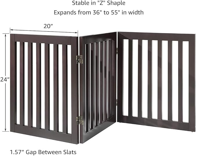 Unipaws 24" H Free Standing Pet Gate - Image 5