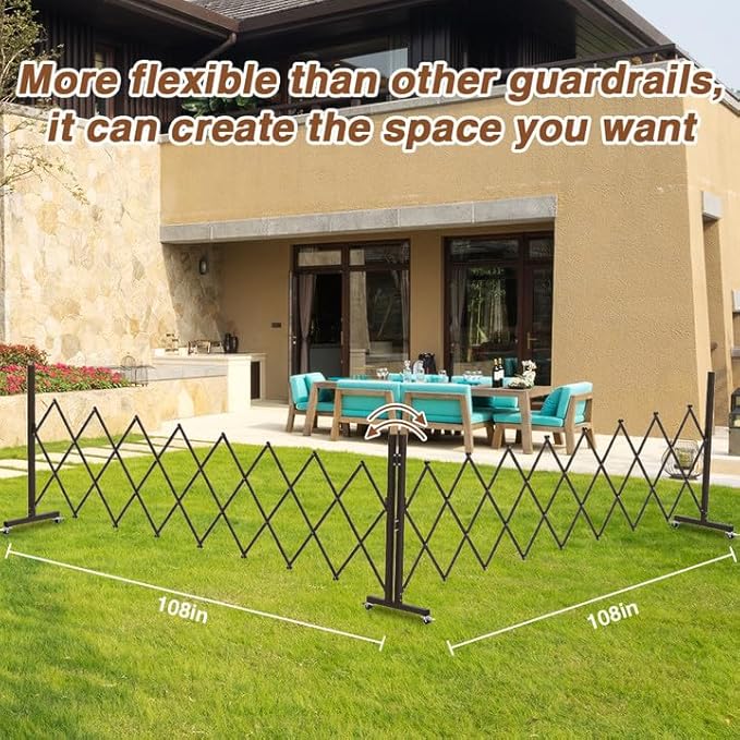 Expandable Driveway Gate, Portable Barricade Gate - Image 2