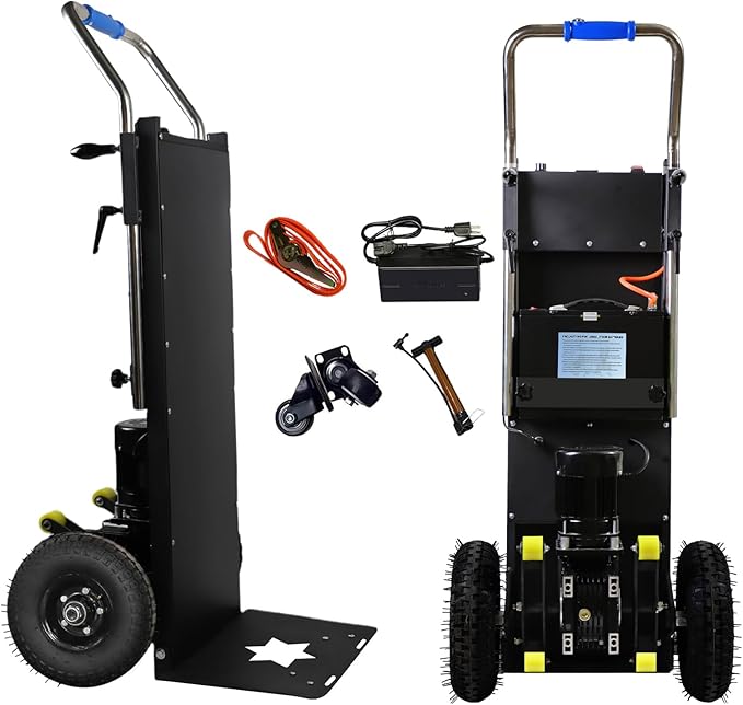 Electric Stair Climbing Dolly, Heavy Duty Cart 880lbs Capacity 1200W Motorized by DZXW