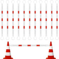 Huwena 12 Pcs Retractable Traffic Cone Bar from 4ft to 7.2ft Lightweight Bars by Huwena