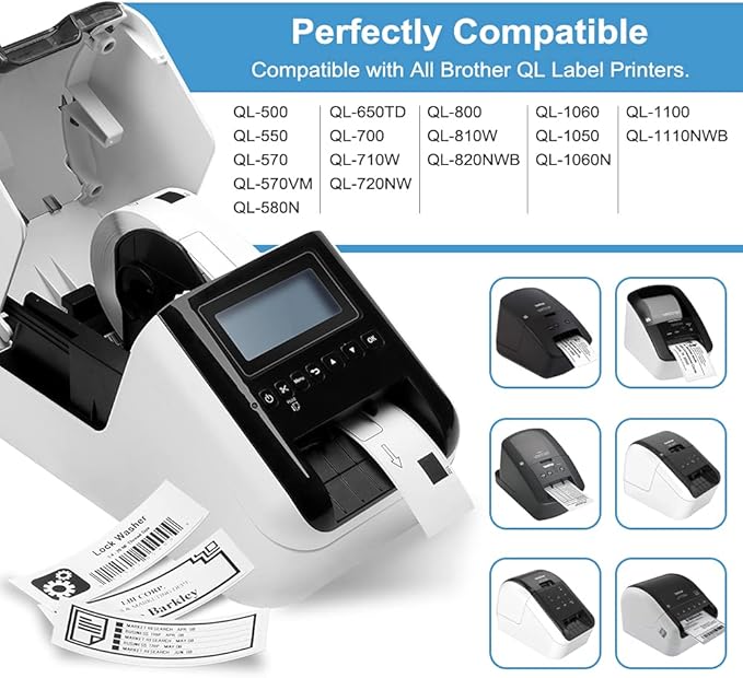 12 Rolls Replace for Brother DK-1201 Address Label, 400 Stickers/roll for - Image 3