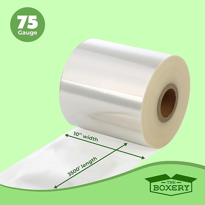 The Boxery Shrink Wrap Film 10" x 42000” Heat Wrap POF Centerfold - Image 3