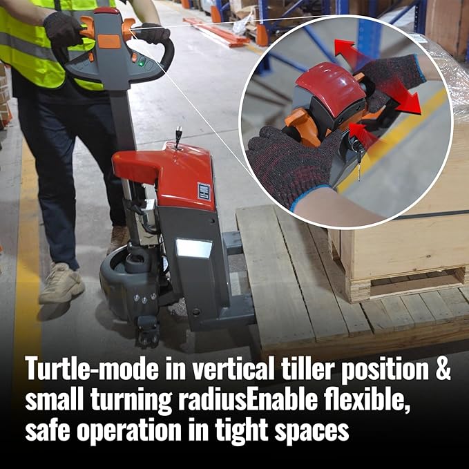 4400lbs Lithium-ion Electric Pallet Jack, 48V 50Ah Battery, Walkie Type Truck - Image 6