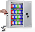 100 Keys White Key Cabinet, Anti-Theft Key Lock Box by NebakneSafe