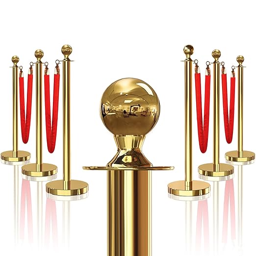 6PCS Gold Stanchions Posts by Focusonmodernpracticalhome