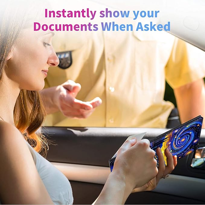 Car Registration and Insurance Holder, Leather Insurance License and - Image 2