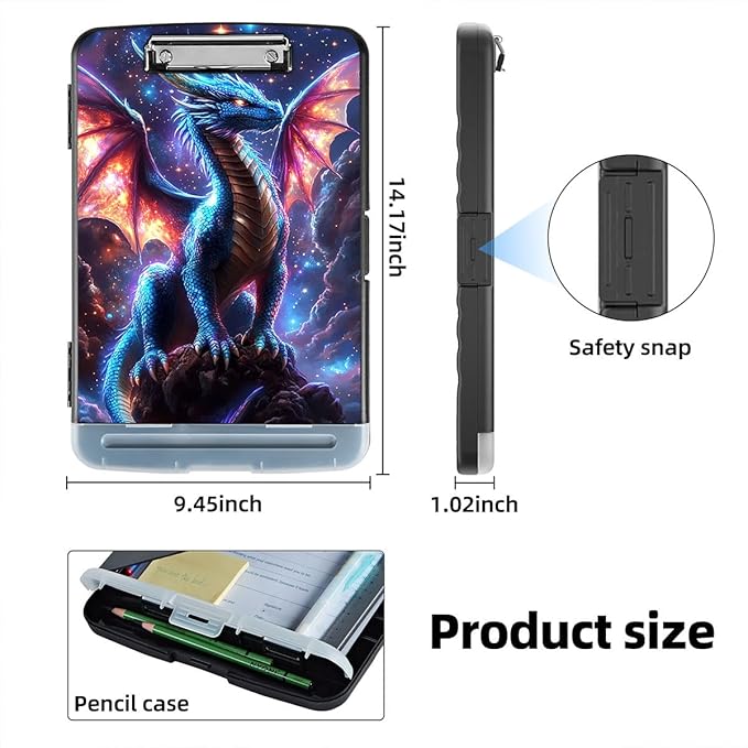 Clipboard with Storage Box & Pen Holder, Heavy Duty Clip Boards 8.5x11 - Image 2