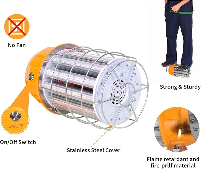 100W LED Temporary Work Light, 5000K 13000Lm Portable Work Lights - Image 7