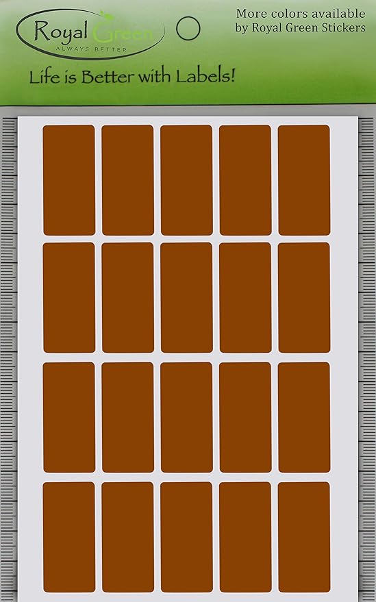 Royal Green Brown Index tabs Color Labels 1.57inch x 0.75 inch - Image 6