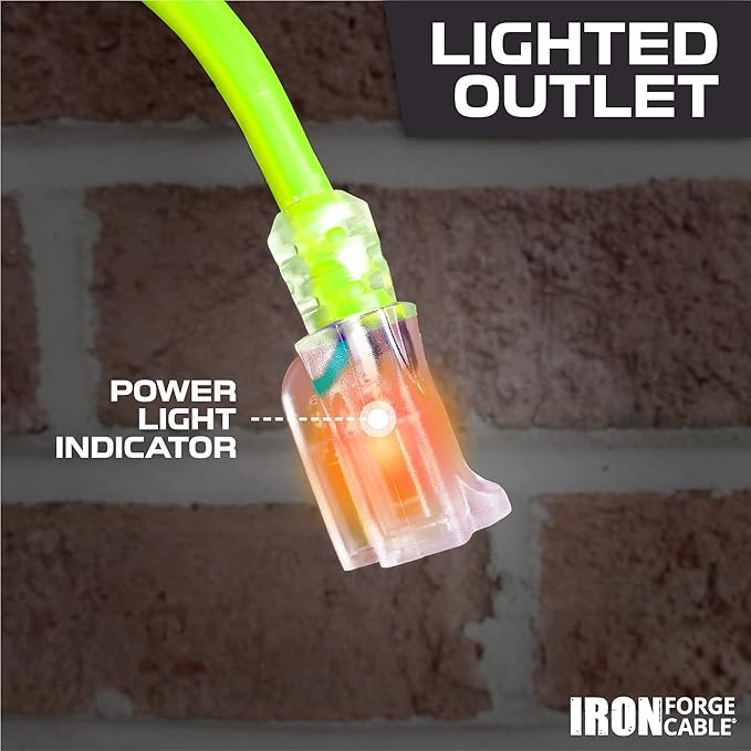 Iron Forge Cable Weatherproof 10 Ft Outdoor Extension Cord - Image 6