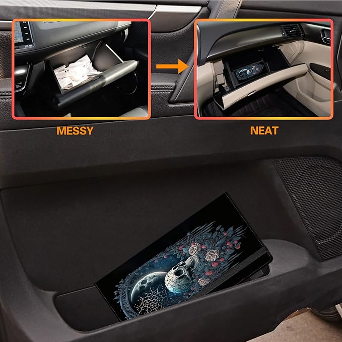 Car Registration and Insurance Holder, Leather Vehicle Glove Box Organizer - Image 6
