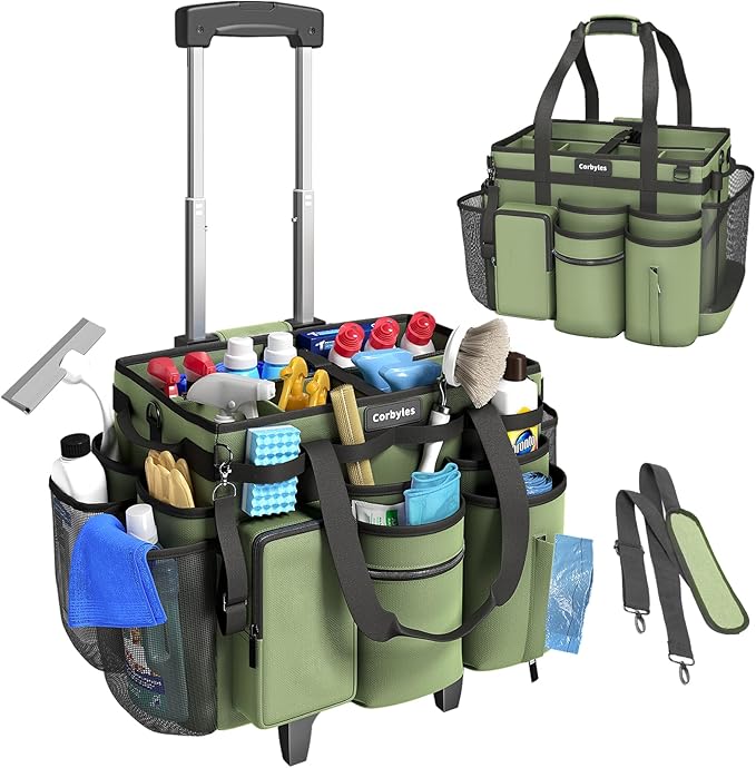 Rolling Cleaning Caddy Bag by Corbyles