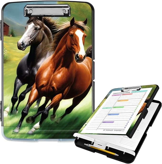 Clipboard with Storage High Capacity Plastic Nursing Clipboards with Pen Holder by Unknown