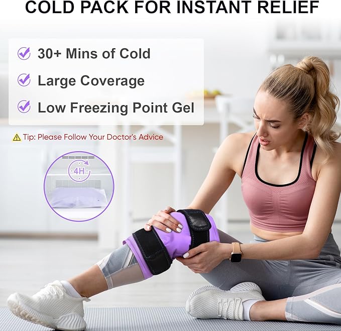APEXUP Ice Pack for Knee Pain Relief, Large Reusable Wrap After Surgery - Image 5