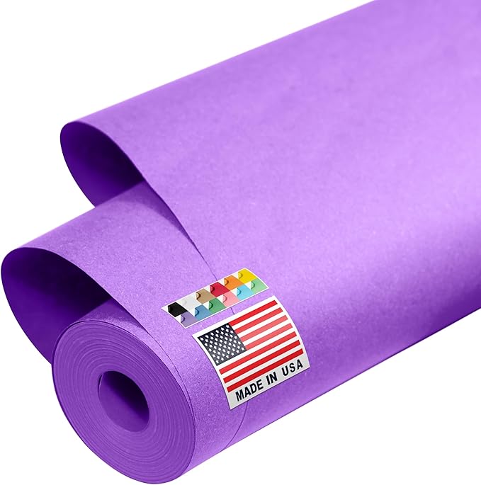 USA Made 48" x 1200" Lilac Kraft Paper Roll, 45 lbs Thickness, American Quality by Paclord