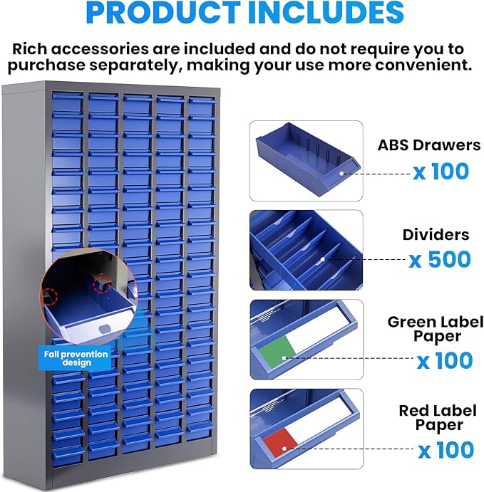 100 Drawers Bolt and Nut Tool Storage Cabinet - Image 4