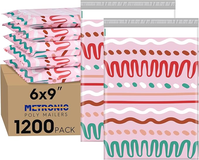 Metronic Poly Mailers 6x9 Inch 1200pc Shipping Bags by METRONIC