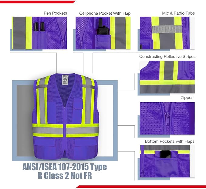 KAYGO Safety Vest with Pockets - Image 2