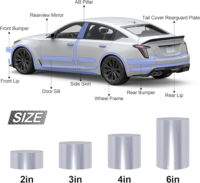 Lypumso Clear Vinyl Wrap Tape, Car Door Edge Guard Door Sill Protector - Image 7