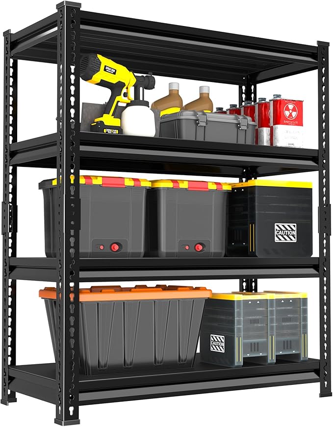 40" W Garage Shelving Heavy Duty, 1600 Lbs Loads Garage Storage Shelves Heavy by SDXYSTCE