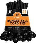 Xpose Safety Bungee Ball Cords 11" 25 Pack Heavy Duty Black Stretch Rope by XposeSafety